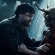 Gus and his father, played by Will Forte.